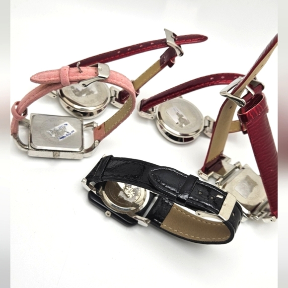 🟢3/$19🟢 SUISSE 5 piece Watch Collection Red Black Pink - Picture 6 of 6